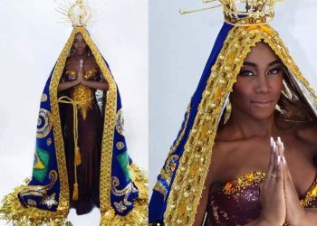 Brasileira se veste de Nossa Senhora para o “Miss Universo” trans