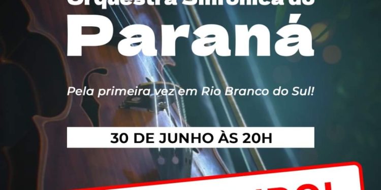 Foi transferida apresentações da Orquestra Sinfônica do Paraná em Rio Branco do Sul