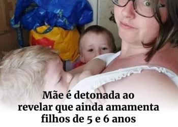 Mãe revela que amamenta meninos de 5 e 6 anos e divide opiniões