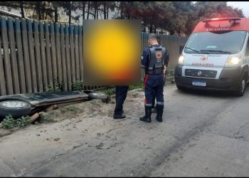 SAMU atende chamado de acidente em Rio Branco do Sul
