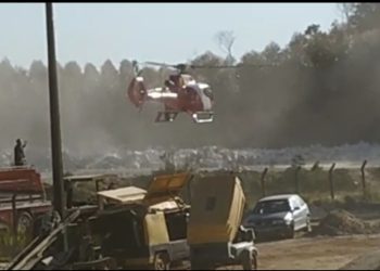 Helicóptero socorre trabalhador em Rio Branco do Sul