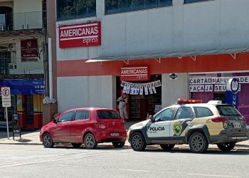Loja Americanas Express é assaltada no centro de Rio Branco do Sul