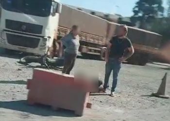 Motociclista sofre acidente na Rodovia dos Minérios