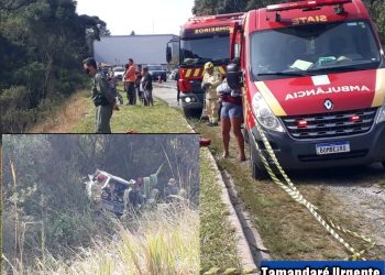Casal com crianças de 2 e 10 anos caem em Ribanceira no Contorno Norte