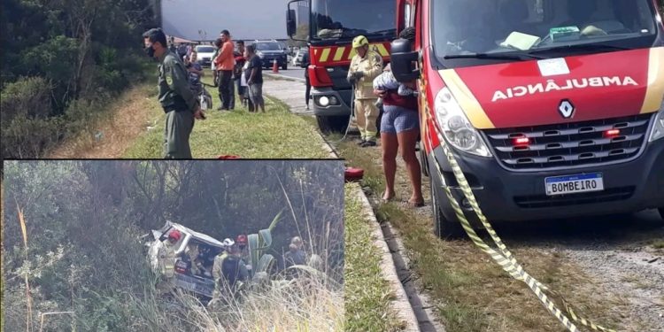 Casal com crianças de 2 e 10 anos caem em Ribanceira no Contorno Norte