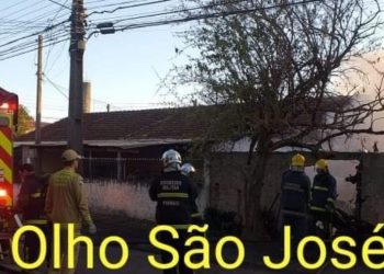 Incêndio de grandes proporções mata mulher e deixa homem ferido em São José dos Pinhais