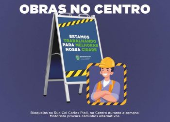 Prefeitura Rio Branco do Sul realiza obras no centro durante a semana