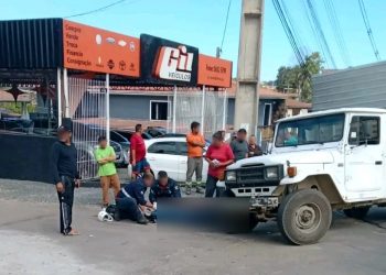 Motociclista fica ferido após sofrer acidente em Rio Branco do Sul