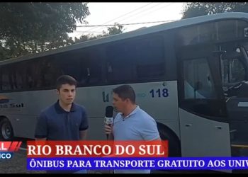 Prefeitura disponibiliza dois ônibus paraTransporte Escolar Universitário Gratuito