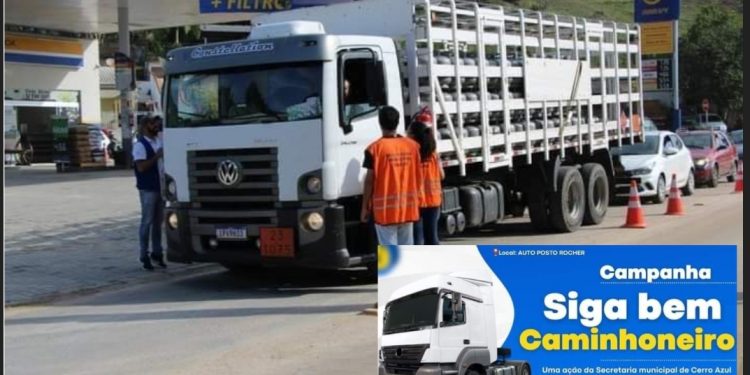 Campanha “Siga bem Caminhoneiro” é sucesso em Cerro Azul