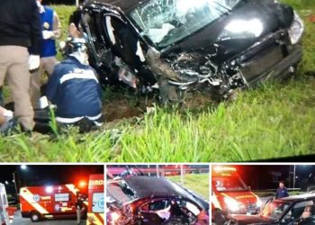 Colisão entre carros deixa sete pessoas feridas!