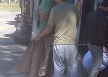 Acidente no Bromado envolvendo caminhão