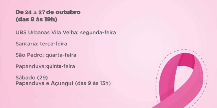 Ação Outubro Rosa vai até o próximo sábado