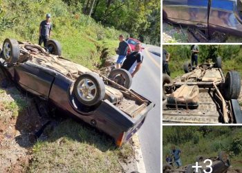 Motorista se salva milagrosamente após acidente em Rio Branco do Sul