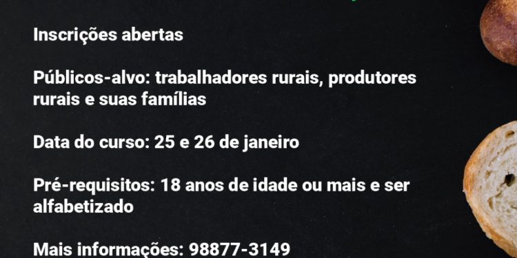 Que tal se capacitar e gerar uma renda extra para a família? Estão abertas as inscrições para o curso de Panificação em Rio Branco do Sul