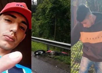 Mãe vê momento em que os dois filhos morrem em acidente de moto na região de Curitiba