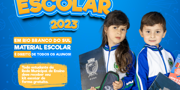 Mais de 4 mil alunos da Rede Municipal de Ensino de Rio Branco do Sul são beneficiados com o Kit de Material Escolar 2023.