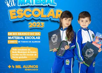 Material escolar é entregue em Rio Branco do Sul