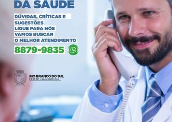 Prefeitura de Rio Branco do Sul cria canal com o setor de saúde para quem precisa de esclarecimentos