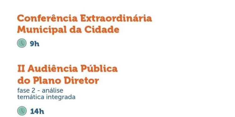 A Prefeitura de Rio Branco do Sul convoca toda a população para participar da Conferência Extraordinária Municipal da Cidade e da 2ª Audiência Pública da Revisão do Plano Diretor Municipal de Rio Branco do Sul.
