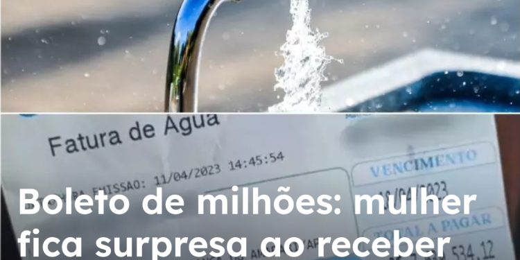 Boleto de milhões: mulher fica surpresa ao receber conta de água de R$ 8 milhões