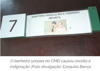Banheiro unissex em CMEI de Curitiba causa revolta em mães