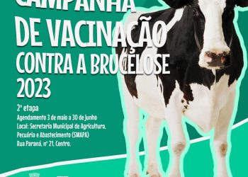 Está aberto o período de agendamento para a 2ª etapa da Campanha de Vacinação contra a brucelose 2023.
