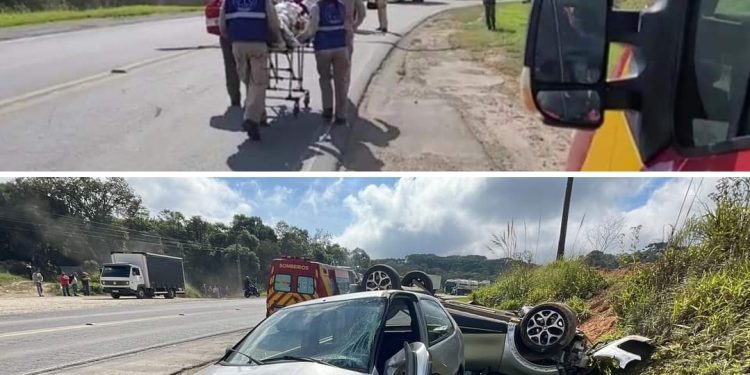 COLISÃO ENTRE DOIS CARROS DEIXA UMA VITIMA EM ESTADO GRAVE NO CONTORNO NORTE