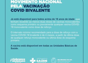 E aí, já tomou a dose de reforço da vacina bivalente