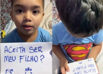 Curitibano pergunta se criança quer ser adotada e viraliza nas redes sociais