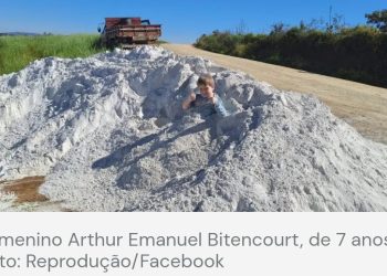 Tio mostra foto tirada minutos antes de menino morrer por inalar calcário no Paraná; entenda riscos
