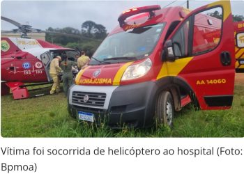 ATAQUE DE BOI DEIXA IDOSO EM ESTADO GRAVE EM ALMIRANTE TAMANDARÉ