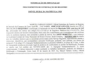 NOTIFICAÇÃO DE IMPUGNAÇÃO