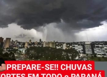 #PARANÁ⛈️☔️ ⛔️ PREPARE-SE!!CHUVAS FORTES EM TODO o PARANÁ NESTA SEGUNDA-FEIRA ⛔️