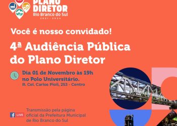📢 Participe da Quarta Audiência Pública da revisão do Plano Diretor Municipal!
