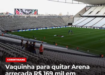 🚨🚨🚨 “Vaquinha” pra pagar a Neo Química Arena atinge 1% da meta no primeiro dia de doações.