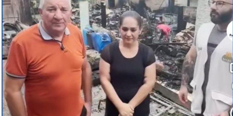 Vice-prefeito Airton Nodari visita família que perdeu tudo em incêndio
