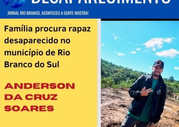 Rio Branco do Sul | Morador de Santa Terezinha está desaparecido! Terceiro caso recente