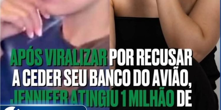 Mais de um milhão de seguidores após recusar ceder o banco no Avião
