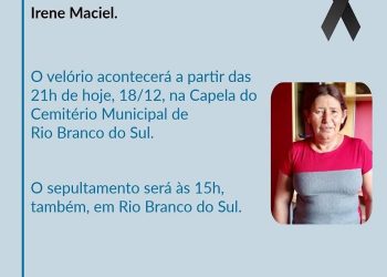 ⚫#LUTO | NOTA DE FALECIMENTO