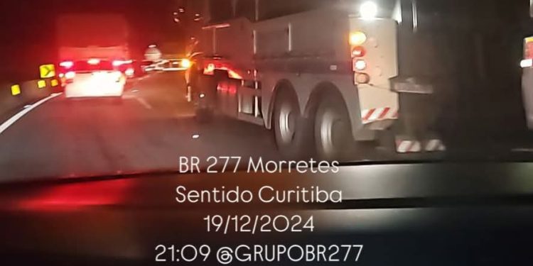 Plantão | BR 277 Morretes na serra do mar com 6 quilômetros de fila