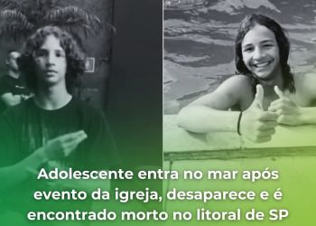 Adolescente entra no mar em evento da Igreja e desaparece