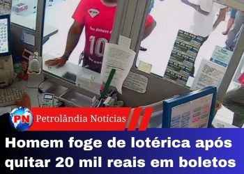 Homem foge sem pagar e deixa prejuízo de R$ 20 mil em lotérica
