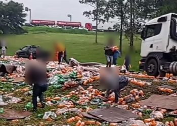 Carga de Refrigerante se Derrama em Araucária e Provoca Saque