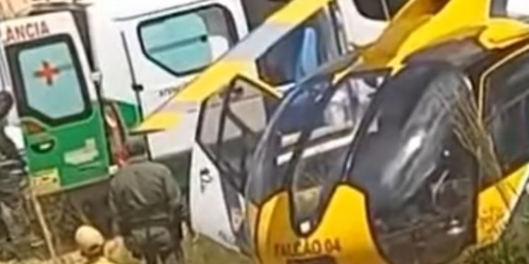 Trabalhador é atingido por empilhadeira e socorrido de helicóptero em Itaperuçu