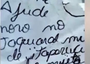Mulher de Itaperuçu deixa bilhete em posto de gasolina pedindo ajuda