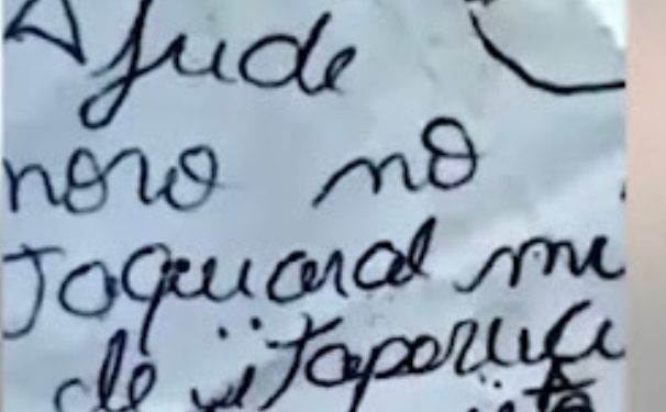 Mulher de Itaperuçu deixa bilhete em posto de gasolina pedindo ajuda