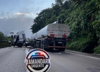 Caminhoneiro de Rio Branco do Sul se envolve em acidente na BR-277