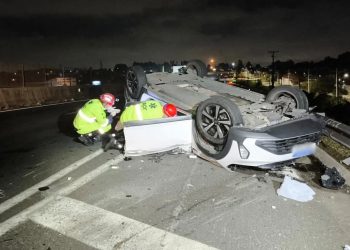 Motorista morre após causar acidente e ser arremessado na BR-277
