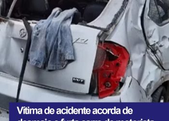 Vítima acorda do acidente e rouba carro que atropelou